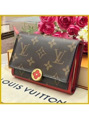 Louis Vuitton Monogram Portefeuille Flor Compact Wallet